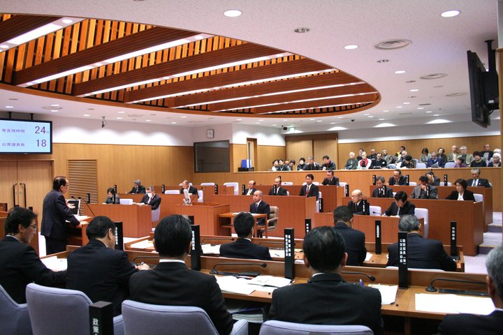 一般質問(議場風景)